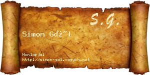 Simon Gál névjegykártya