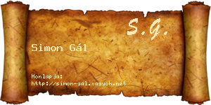 Simon Gál névjegykártya